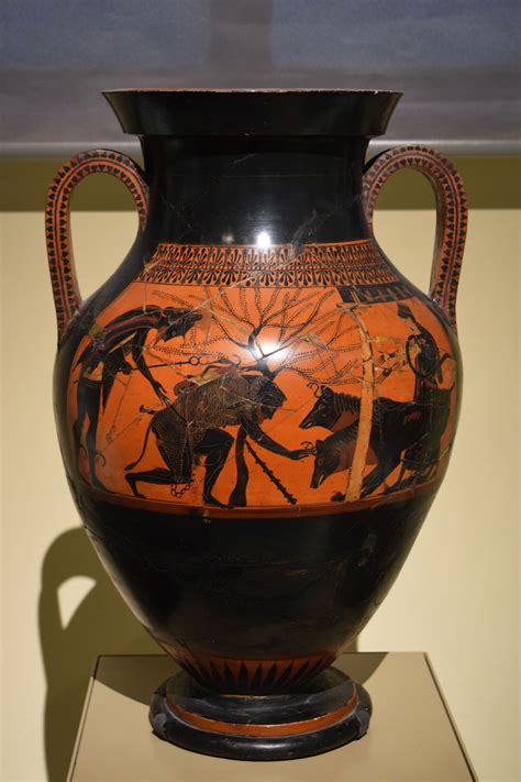 black shaped amphora